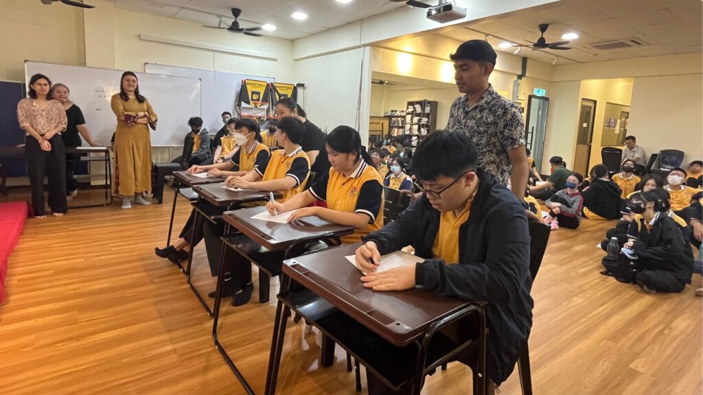 Students developing practical skills